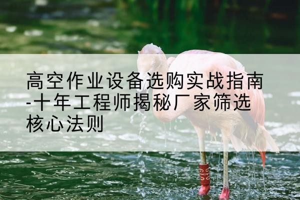 芗城剪叉式升降机厂家-高空作业设备选购实战指南-十年工程师揭秘厂家筛选核心法则