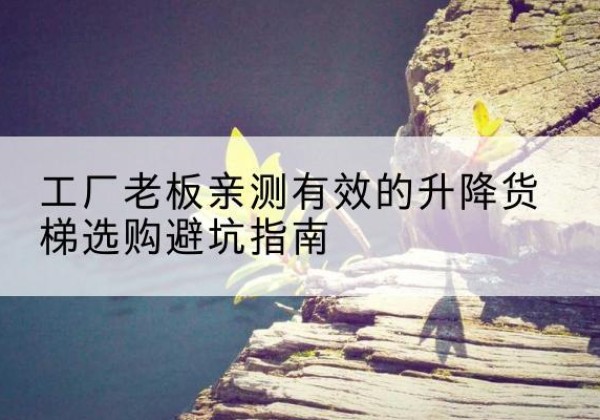 芗城升降货梯怎么选-工厂老板亲测有效的升降货梯选购避坑指南